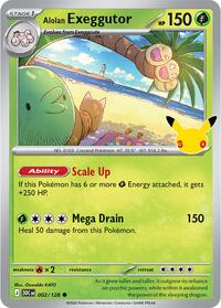 Alolan Exeggutor 002/128 Common – 30th Celebration Pokémon card