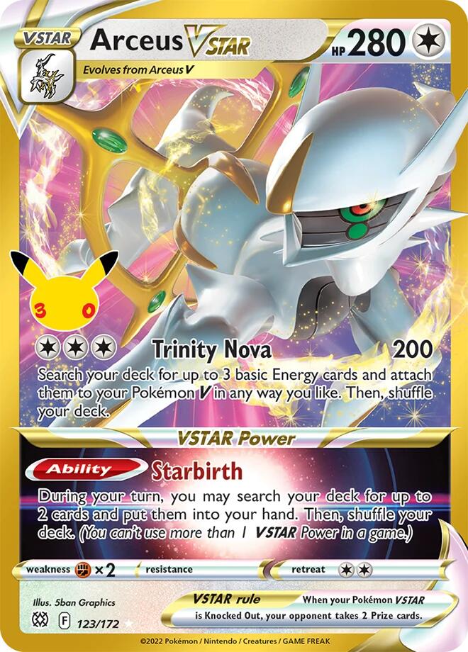 Arceus VSTAR Classic Collection 027 30th Celebration Pokémon card