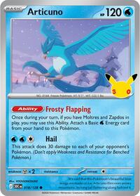 Articuno 018/128 Common – 30th Celebration Pokémon card