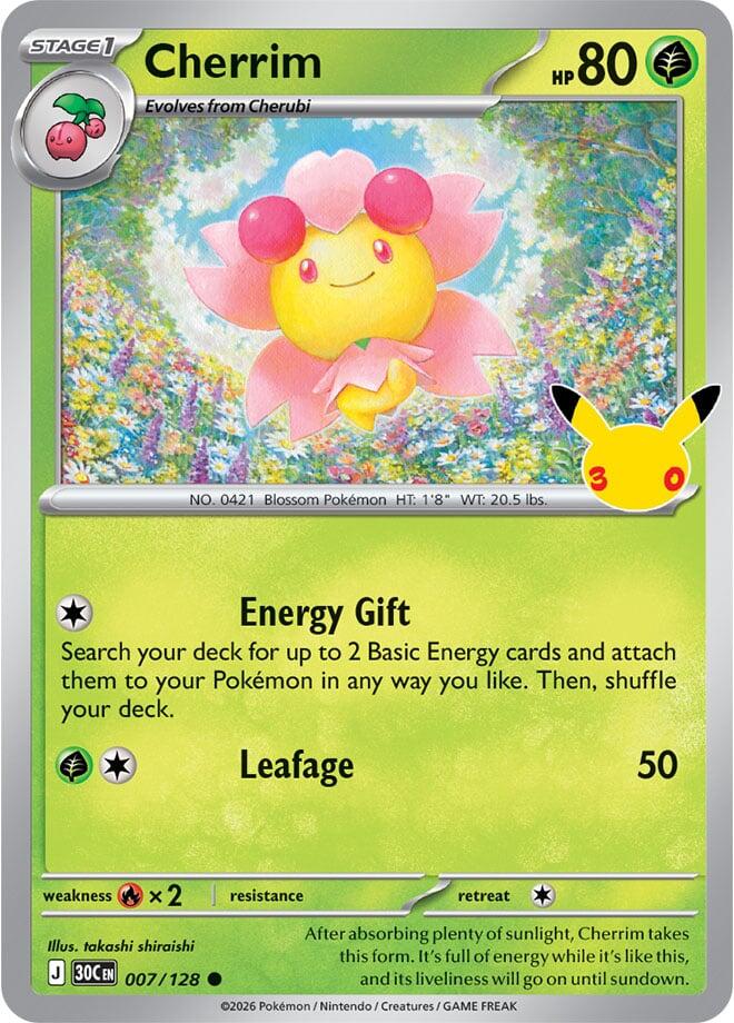 Cherrim 007/128 30th Celebration Pokémon card