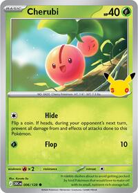 Cherubi 006/128 Common – 30th Celebration Pokémon card