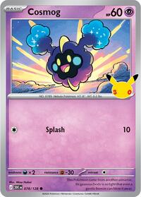 Cosmog 078/128 Common – 30th Celebration Pokémon card