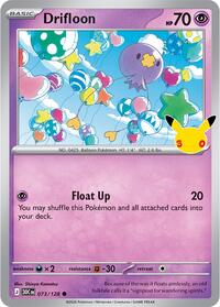 Drifloon 073/128 Common – 30th Celebration Pokémon card