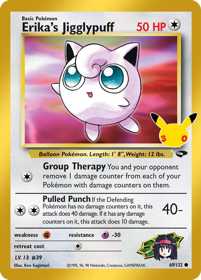 Erika's Jigglypuff Classic Collection 015 30th Celebration Pokémon card