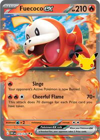 Fuecoco ex 015/128 Double Rare – 30th Celebration Pokémon card