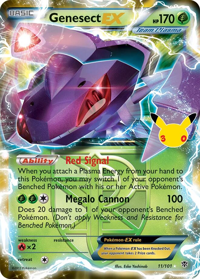 Genesect EX (Team Plasma) Classic Collection 004 30th Celebration Pokémon card