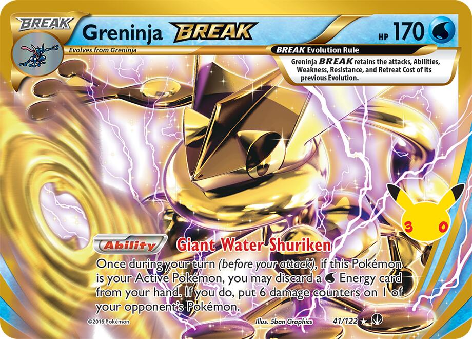 Greninja BREAK Classic Collection 009 30th Celebration Pokémon card