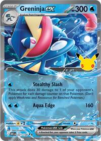 Greninja ex 021/128 Double Rare – 30th Celebration Pokémon card