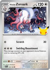 Hisuian Zoroark 123/128 Common – 30th Celebration Pokémon card
