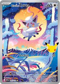 Hisuian Zorua 145/128 Illustration Rare – 30th Celebration Pokémon card