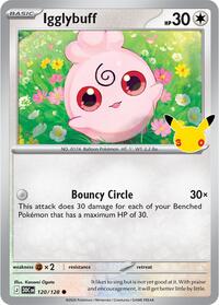 Igglybuff 120/128 Common – 30th Celebration Pokémon card