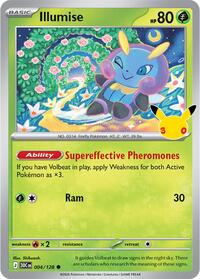 Illumise 004/128 Common – 30th Celebration Pokémon card