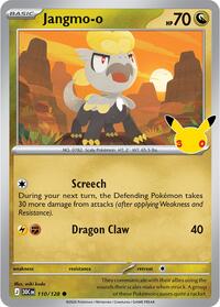 Jangmo-o 110/128 Common – 30th Celebration Pokémon card
