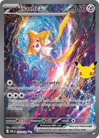 Jirachi ex 155/128 30th Celebration Pokémon card