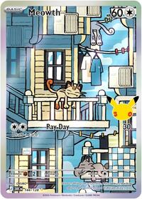 Meowth 144/128 Illustration Rare – 30th Celebration Pokémon card