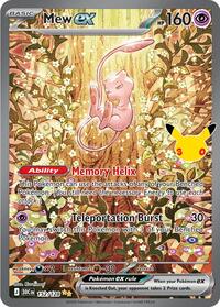 Mew ex 152/128 Special Illustration Rare – 30th Celebration Pokémon card