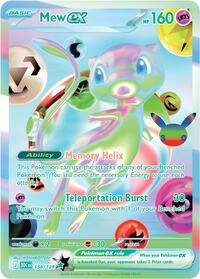 Mew ex 158/128 Futuristic Rare – 30th Celebration Pokémon card