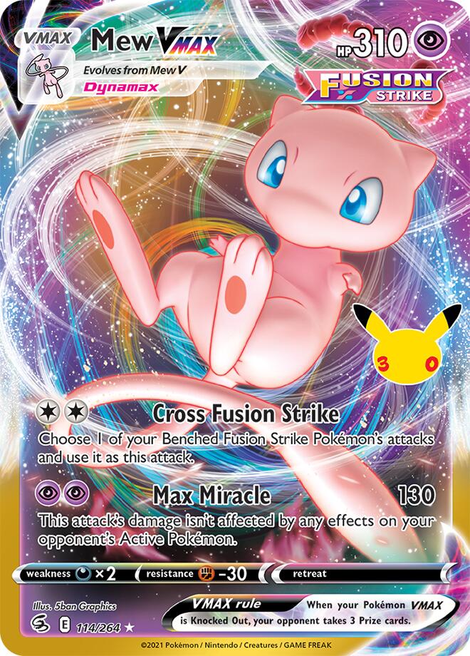 Mew VMAX Classic Collection 026 30th Celebration Pokémon card