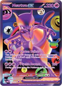 Mewtwo ex 157/128 Futuristic Rare – 30th Celebration Pokémon card