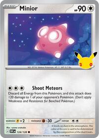 Minior 124/128 Common – 30th Celebration Pokémon card