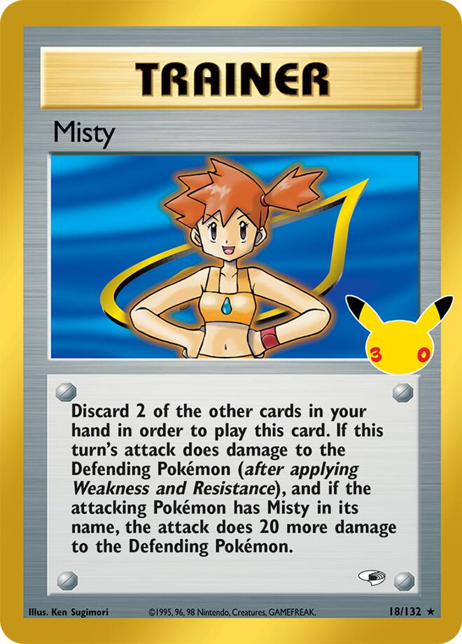 Misty Classic Collection 005 30th Celebration Pokémon card