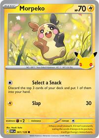 Morpeko 061/128 Common – 30th Celebration Pokémon card
