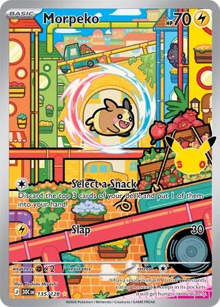 Morpeko 135/128 30th Celebration Pokémon card