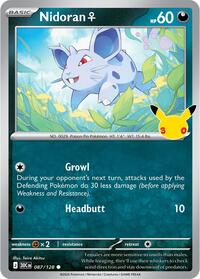 Nidoran♀ 087/128 Common – 30th Celebration Pokémon card
