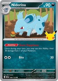 Nidorina 088/128 Common – 30th Celebration Pokémon card
