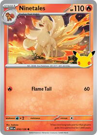 Ninetales 010/128 Common – 30th Celebration Pokémon card