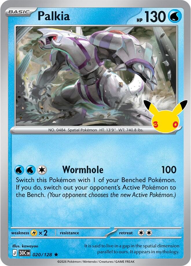 Palkia 020/128 30th Celebration Pokémon card