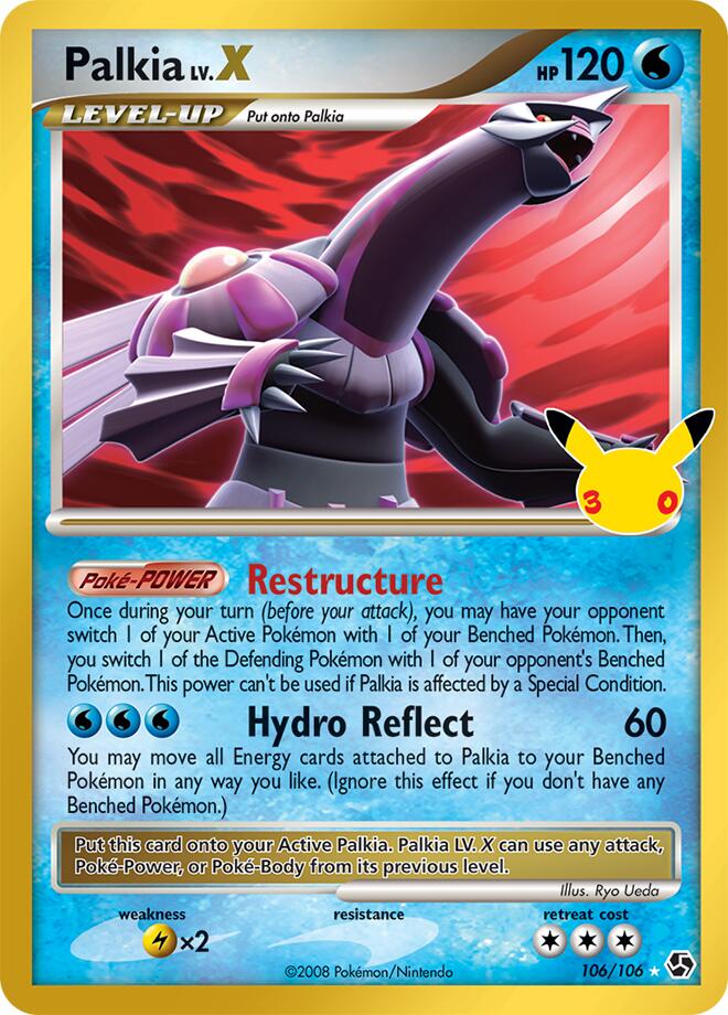 Palkia LV.X Classic Collection 022 30th Celebration Pokémon card