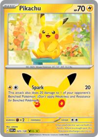 Pikachu 025/128 Pikachu Rare – 30th Celebration Pokémon card