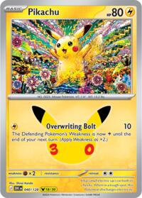 Pikachu 040/128 Pikachu Rare – 30th Celebration Pokémon card