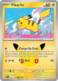 Pikachu 042/128 Pikachu Rare – 30th Celebration Pokémon card