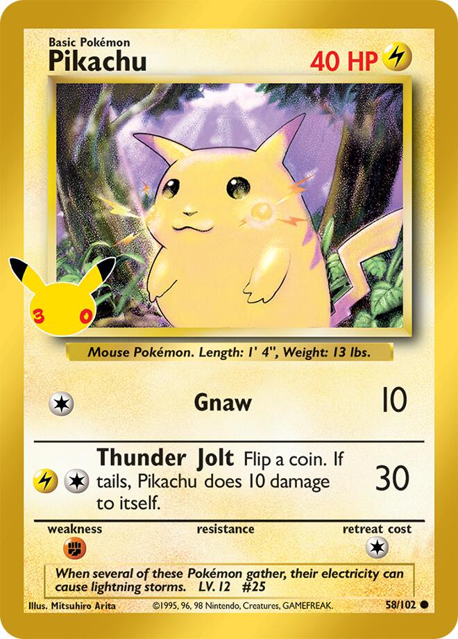 Pikachu Classic Collection 014 30th Celebration Pokémon card