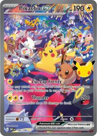 Pikachu ex 150/128 Special Illustration Rare – 30th Celebration Pokémon card