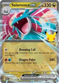 Salamence ex 109/128 Double Rare – 30th Celebration Pokémon card
