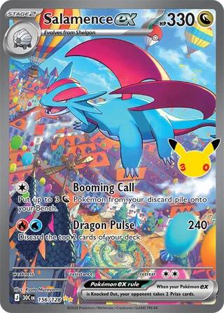 Salamence ex 156/128 30th Celebration Pokémon card