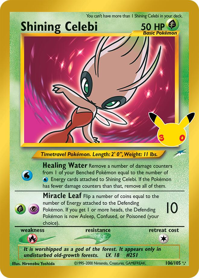 Shining Celebi Classic Collection 024 30th Celebration Pokémon card