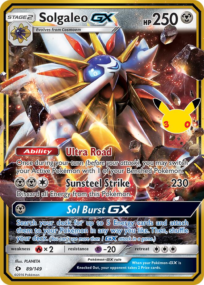 Solgaleo GX Classic Collection 017 30th Celebration Pokémon card