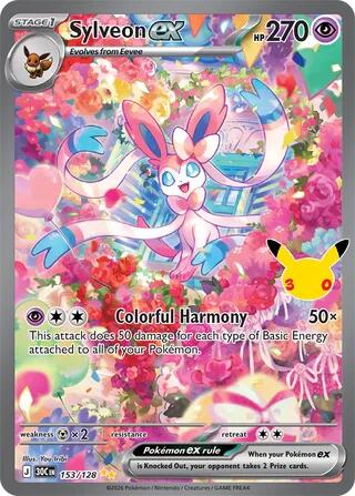 Sylveon ex 153/128 30th Celebration Pokémon card