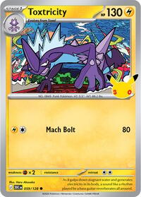 Toxtricity 059/128 Common – 30th Celebration Pokémon card