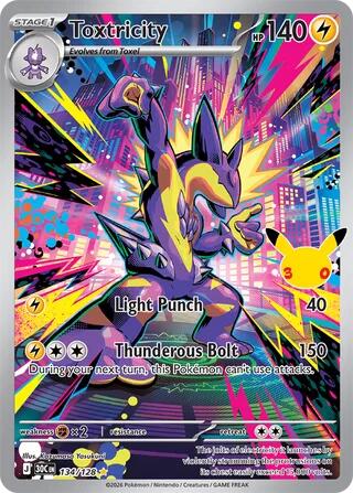 Toxtricity 134/128 30th Celebration Pokémon card
