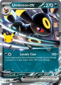 Umbreon ex 092/128 Double Rare – 30th Celebration Pokémon card