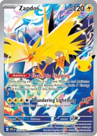 Zapdos 133/128 Illustration Rare – 30th Celebration Pokémon card