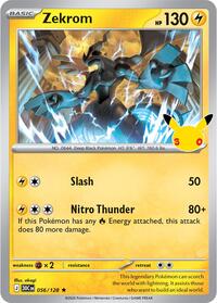 Zekrom 056/128 Rare – 30th Celebration Pokémon card