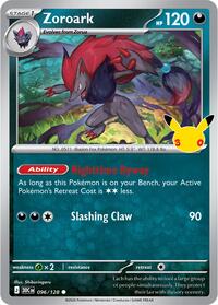 Zoroark 096/128 Common – 30th Celebration Pokémon card