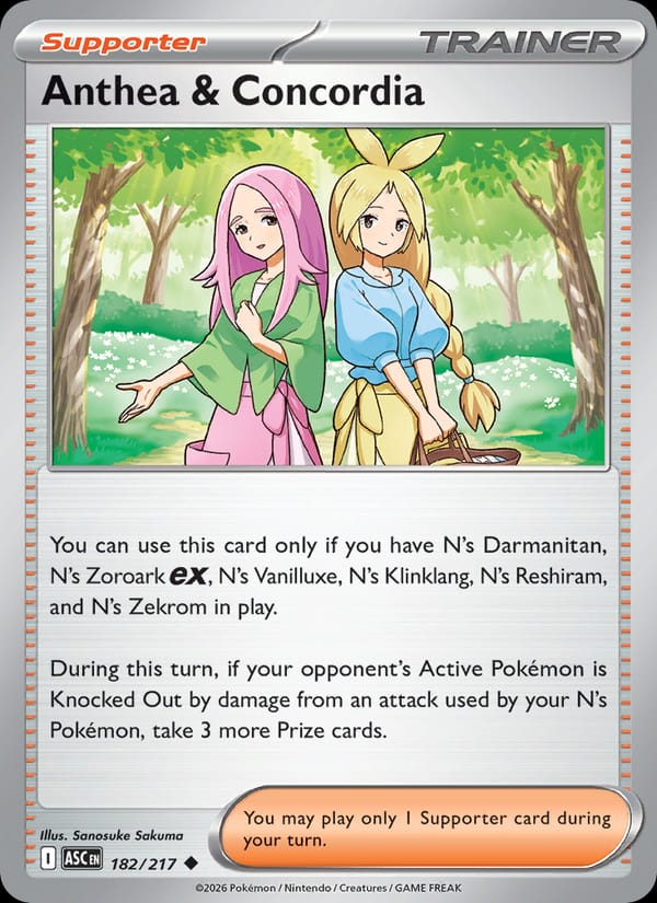 Anthea & Concordia 182/217 Ascended Heroes Pokémon card