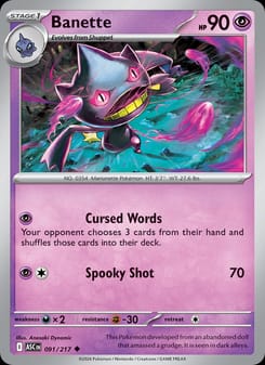 Banette 091/217 Uncommon – Ascended Heroes Pokémon card